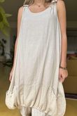 Made in Italy Noa Linen Blend Cocoon Dress Vintage Cream /19 =